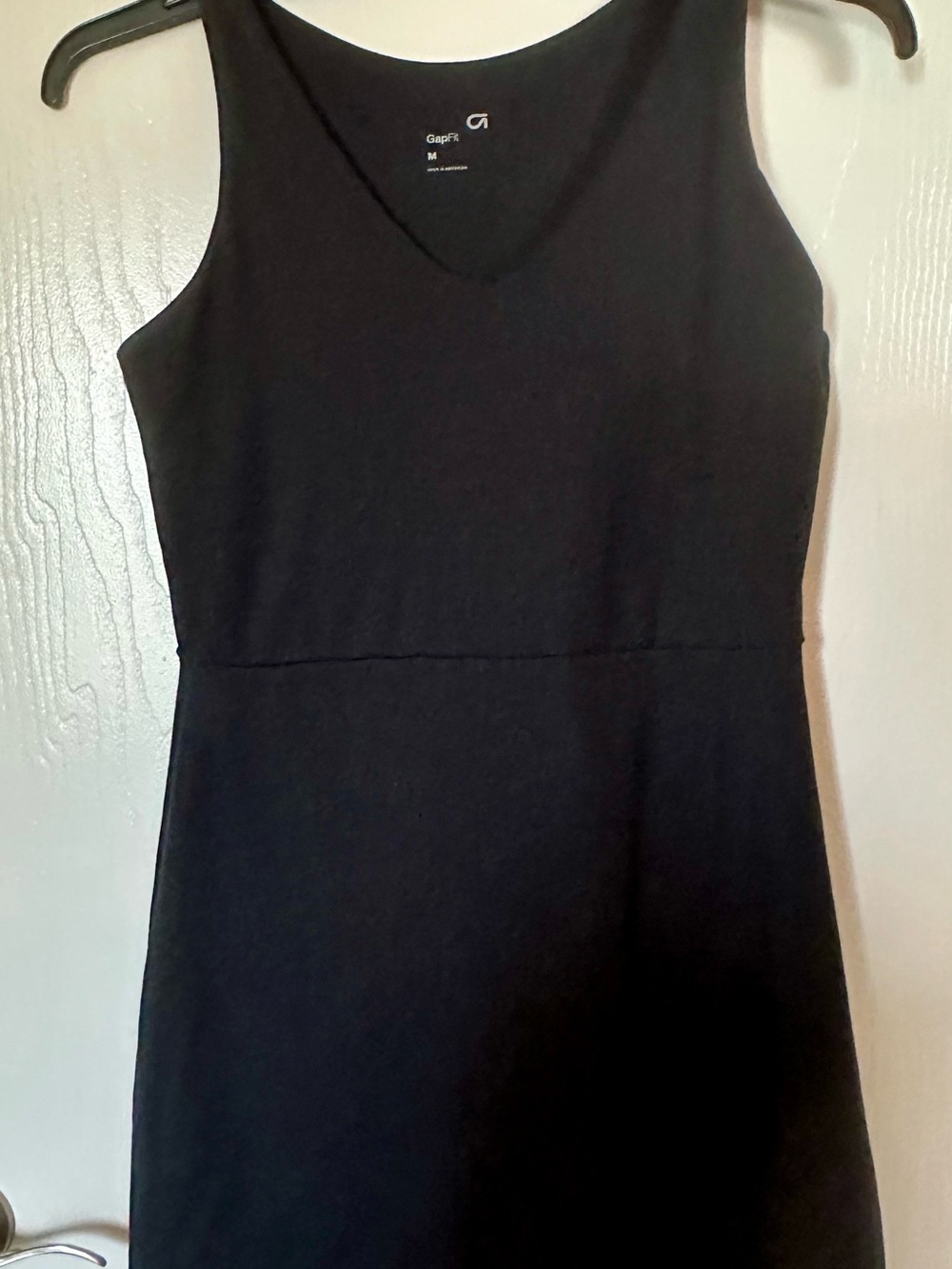 GAPFit Black Sleeveless V-Neck Active Dress with shorts